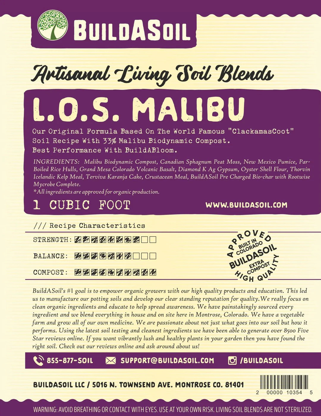 BuildASoil LOS Malibu Compost 1 cu ft